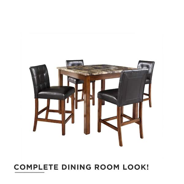 Brown Counter Height Dining Set, Tall Black Kitchen Table And Chairs