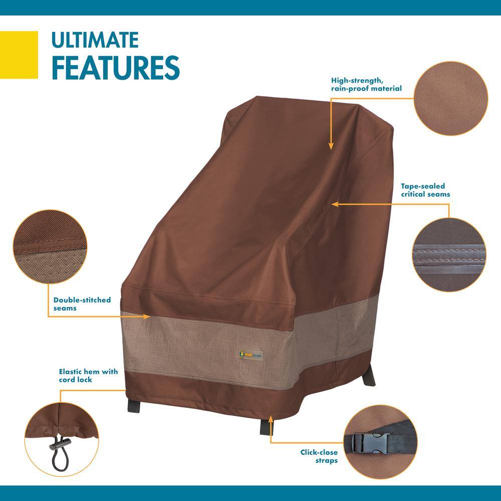 Ultimate Waterproof Mocha Cappuccino High Back Patio Chair Cover