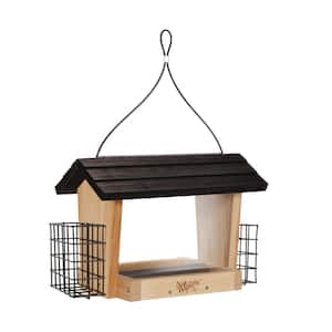 Cedar Hopper Feeder with Suet Cages 6 qt.