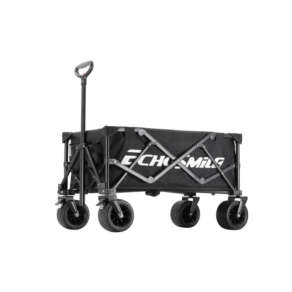 4.54 cu. ft. Fabric Portable Garden Cart with Adjustable Rolling Wheels in Black price history on PriceWatchPro