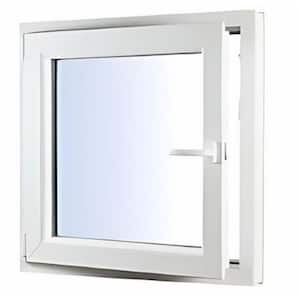 36 in. x 42 in. Elite Euro White Double-Pane Vinyl Tilt/Turn Window with Left Inward Swing