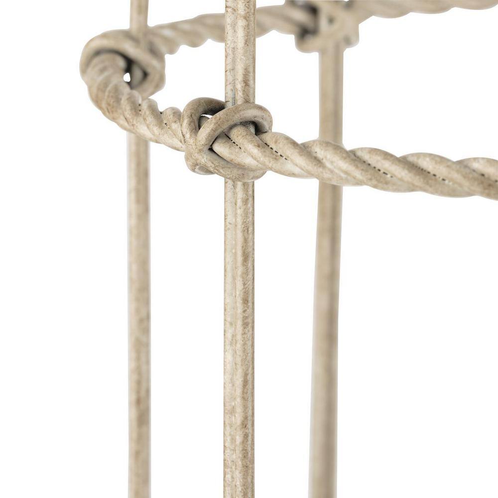 Aged Brass 3-Light Pendant with Woven Metal and Rattan Cage