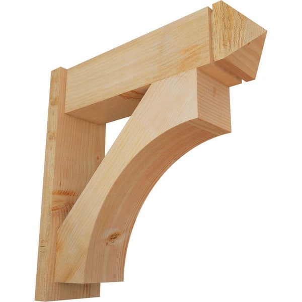 Ekena Millwork 8 in. x 28 in. x 28 in. Westlake Arts and Crafts Rough Sawn Douglas Fir Outlooker