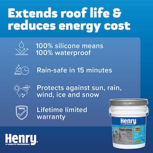 887G Tropi-Cool Gray 100% Silicone Reflective Roof Coating 4.75 gal.