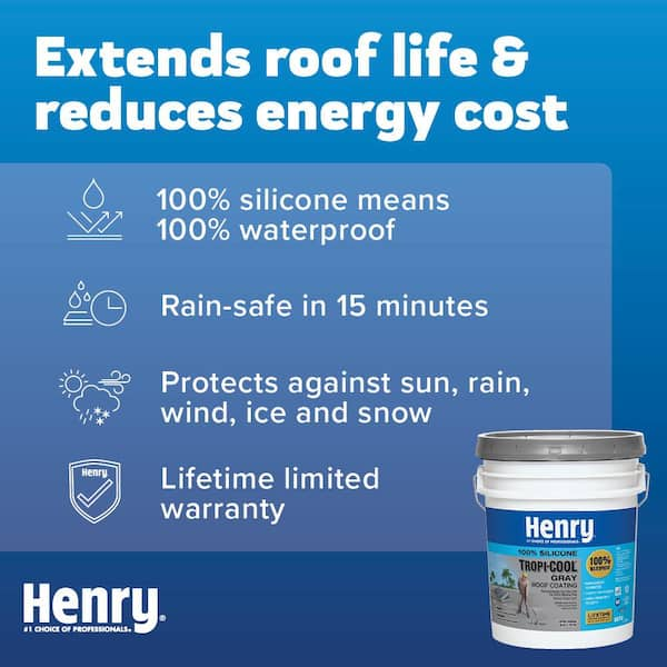 887G Tropi-Cool Gray 100% Silicone Reflective Roof Coating 4.75 gal.