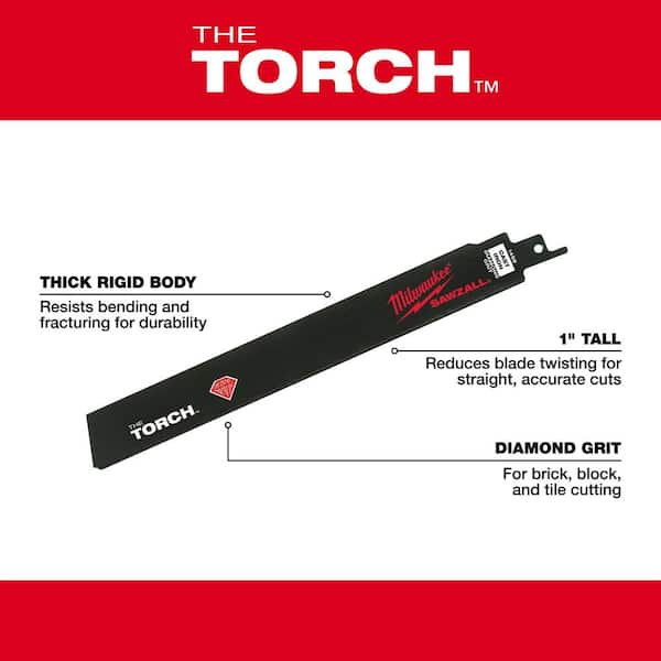 2 Milwaukee 48-00-1440 6 Diamond Grit The Torch Sawzall Blades for sale online