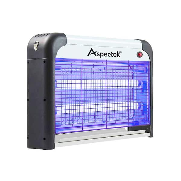 Aspectek 20-Watt Bug Zapper and Electric Indoor Insect Killer Including 2 Free Replacement Bulbs (Black Sides)