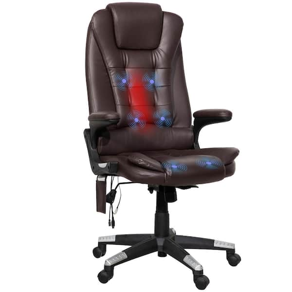 Pinksvdas Brown Vibrating, Adjustable Ergonomic Reclining Chair