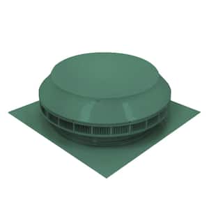 12 in. Dia Aluminum Static Roof Louver Exhaust Vent in Green