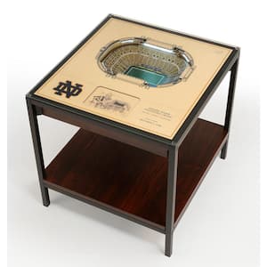 NCAA Notre Dame Fighting Irish 23 in. x 22 in. 25-Layer StadiumViews Lighted End Table
