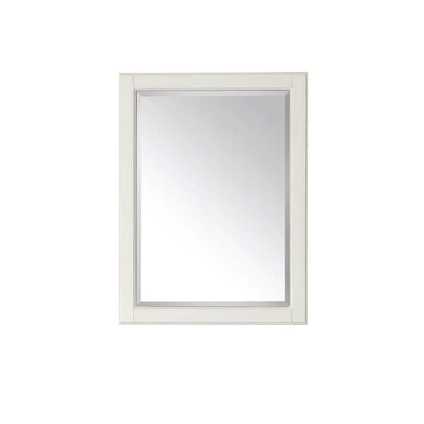 Avanity Hamilton 24 in. W x 32 in. H Framed Rectangular Beveled Edge Bathroom Vanity Mirror in White