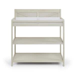 Barnside Washed Gray Changing Table with 2-Shelves