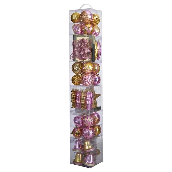 Holiday Deluxe 4.5 in. Multicolor Shatterproof Assorted Ornaments (70-Pack)