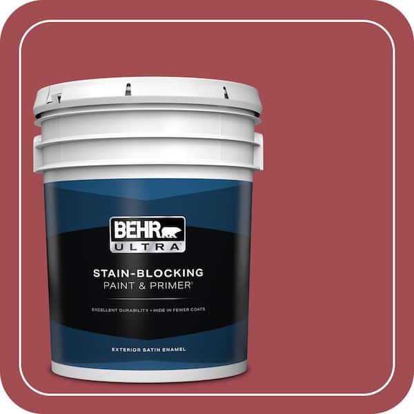 BEHR ULTRA 5 gal. #PPU1-07 Powder Room Satin Enamel Exterior Paint & Primer