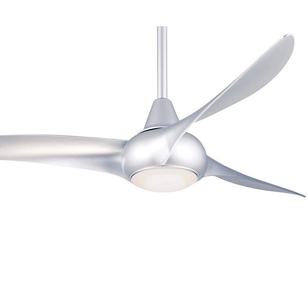 52" Silver LED Ceiling Fan with Remote and Light Kit