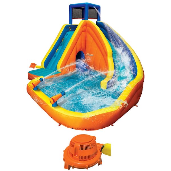 BANZAI Sidewinder Falls Inflatable Water Slide with Tunnel Ramp Slide