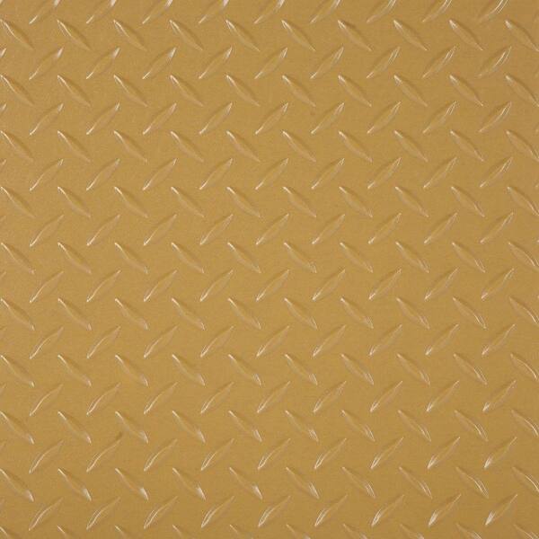 G-Floor RaceDay Diamond Tread Gold 24 in. x 24 in. Peel and Stick Polyvinyl Tile (40 sq. ft. / case)