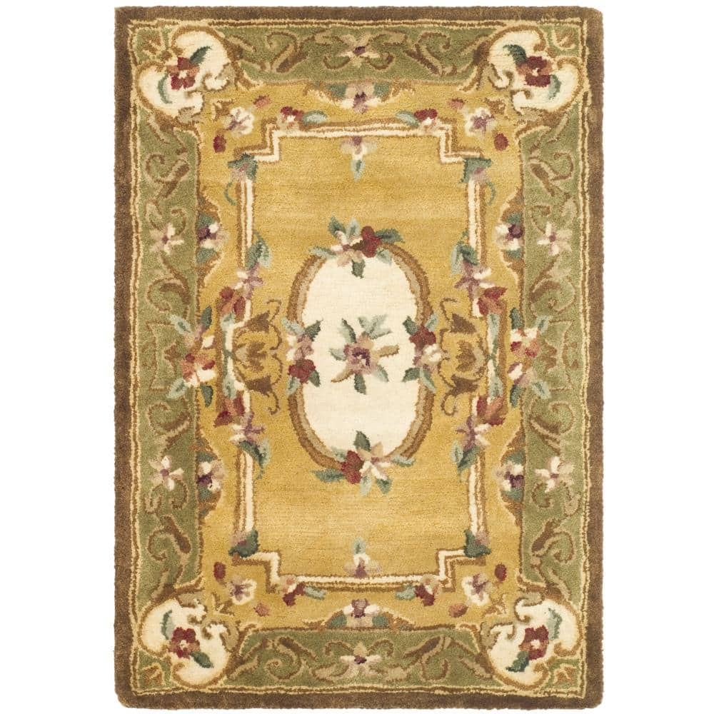 Safavieh Classic Light Gold Green 2 Ft. X 3 Ft. Border Area Rug Cl280a 