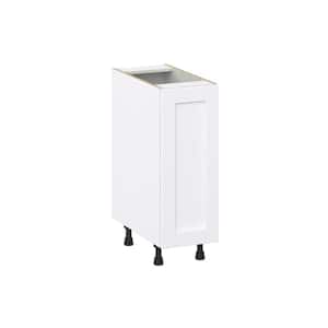 Mancos Bright White Shaker Assembled Base Kitchen Cabinet with Full Height Door (12 in. W x 34.5 in. H x 24 in. D)