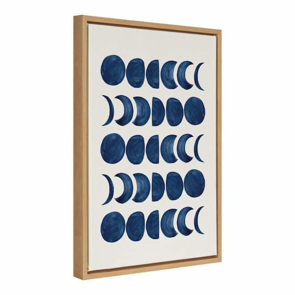 Linocut Print - Mountain & Moon - Large Framed Block Print Wall