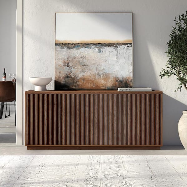 Meyer&Cross Alston Satin Walnut MDF 68 in. Buffet Table BF2413