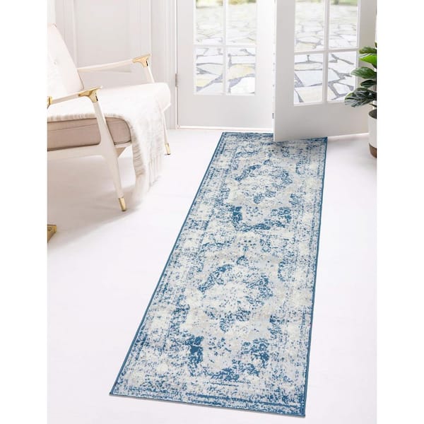 Sofia Salle Garnier Blue 2' 0 x 13' 0 Runner Rug