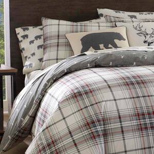 Alder Charcoal Plaid Duvet Cover Set