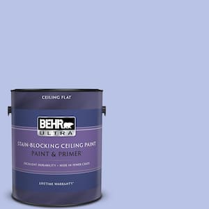 1 gal. #P540-3 Canterbury Bells Ceiling Flat Interior Paint and Primer