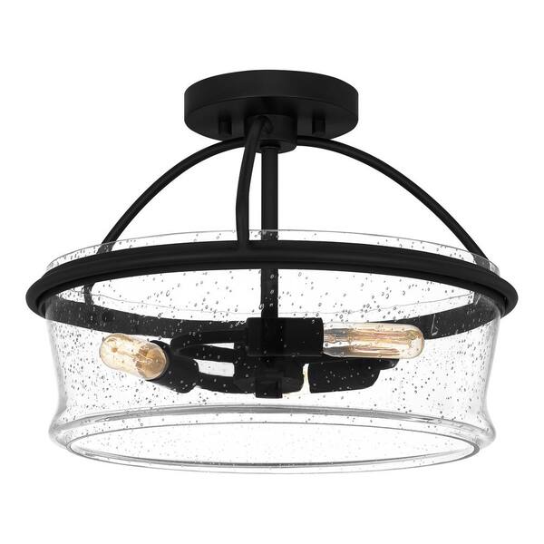 large black flush mount light