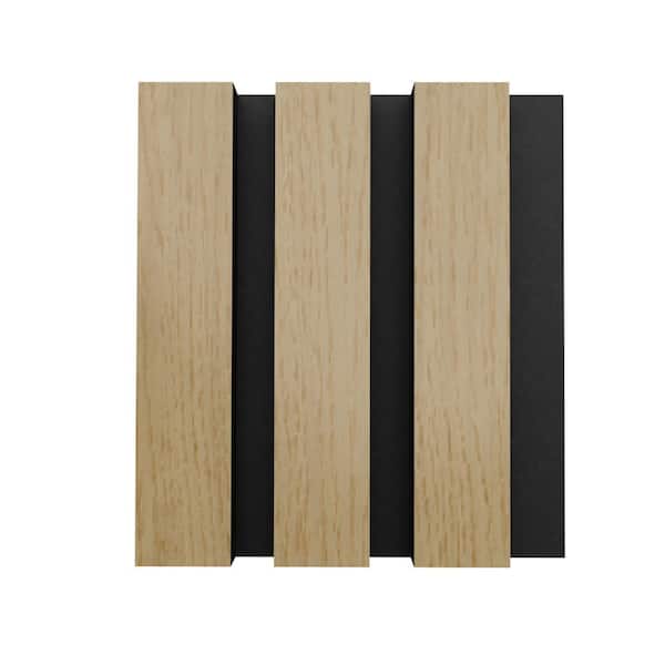 ARK DESIGN 4.6 in. x 4.7 in. x 0.875 in. Walnut Light Brown Square Edge MDF Decorative Acoustic Wall Panel (Sample/0.15 sq. ft.)
