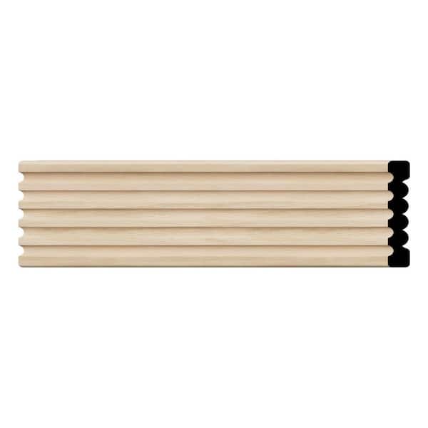 Ekena Millwork WM338 0.56 in. D x 3.38 in. W x 96 in. L Wood (White Oak) Chair Rail Molding