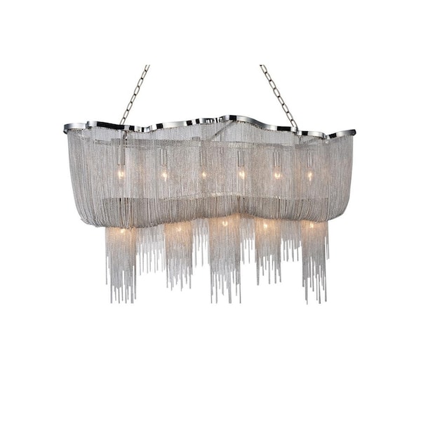 CWI Lighting Secca 13 Light Down Chandelier With Chrome Finish