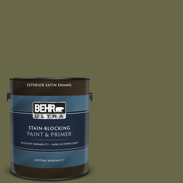 BEHR ULTRA 1 gal. PPU924 Amazon Jungle Satin Enamel Exterior Paint