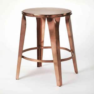 Amelia 30 in. H Copper Backless Metal Bar Height (28-33 in.) Bar Stool