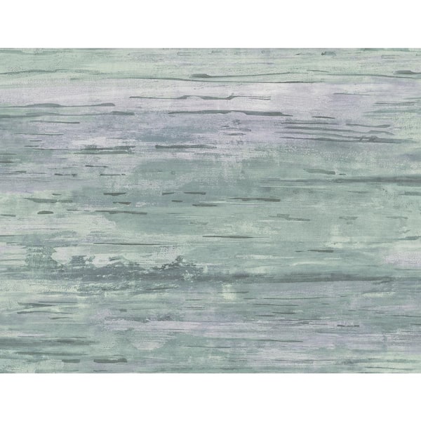 Seabrook Designs Cyprus Plank Robins Egg, Lilac, and Cream Faux Paper Strippable Roll (Covers 60.75 sq. ft.)