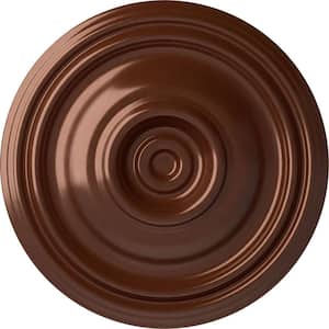 14-3/4 in. x 1-3/4 in. Traditional Urethane Ceiling Medallion (Fits Canopies upto 4 in.), Copper Penny