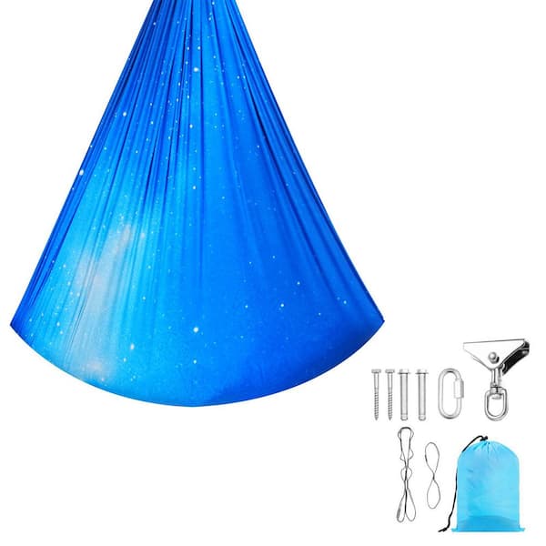 Sensory Swing Double-Layer Fabric Sensorys Hammock, Indoor and Outdoor Sensory Swing with 360° Swivel Hanger, O-Sling