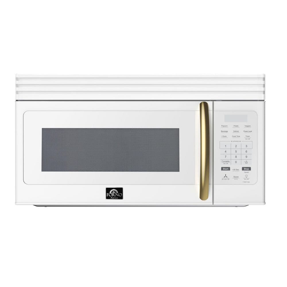 Scalo 1000W 30 in. Over the Range Microwave, White, 1.6 cu. ft, 300 CFM Convertible Vent