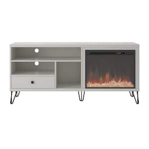 Montrose 59 in. Freestanding Electric Fireplace TV Stand Fits TV's up to 65 in. in White