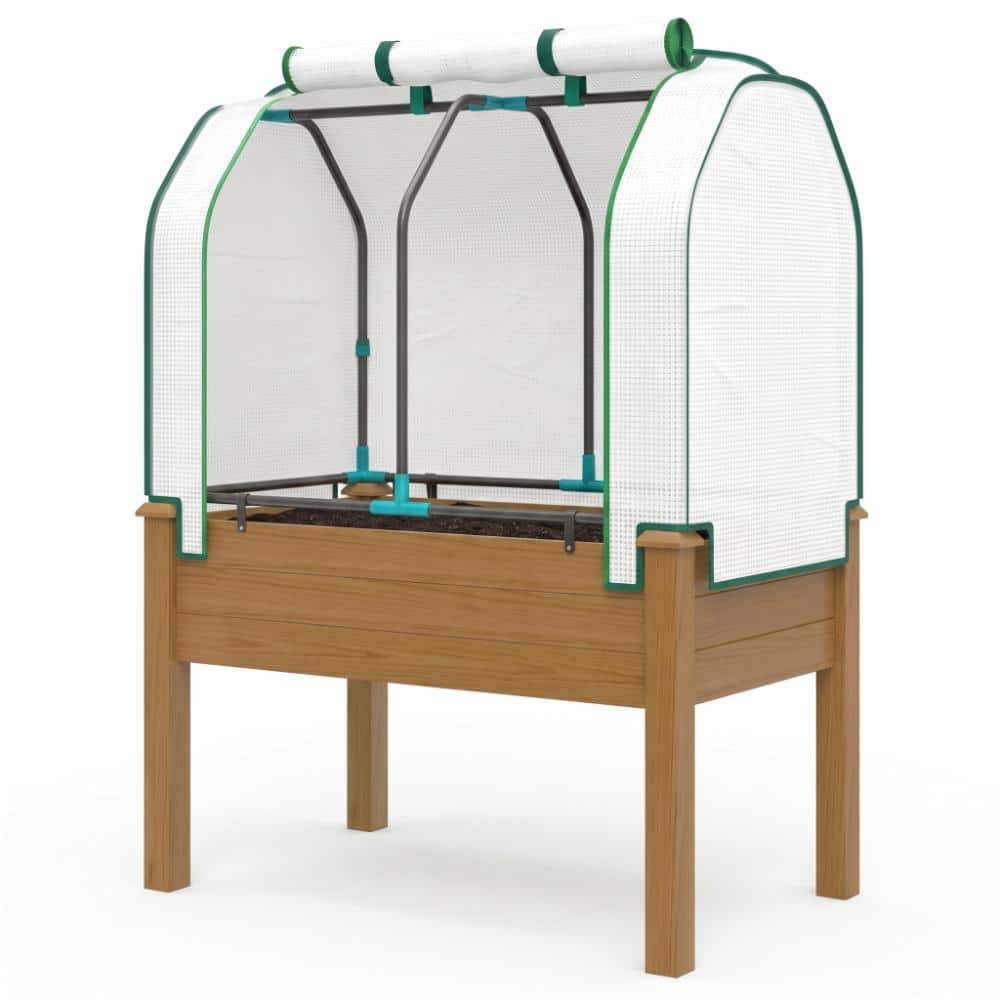 "35.4"" L x 21.7"" W x 46.9"" H Raised Garden Bed, Brown" price history on PriceWatchPro