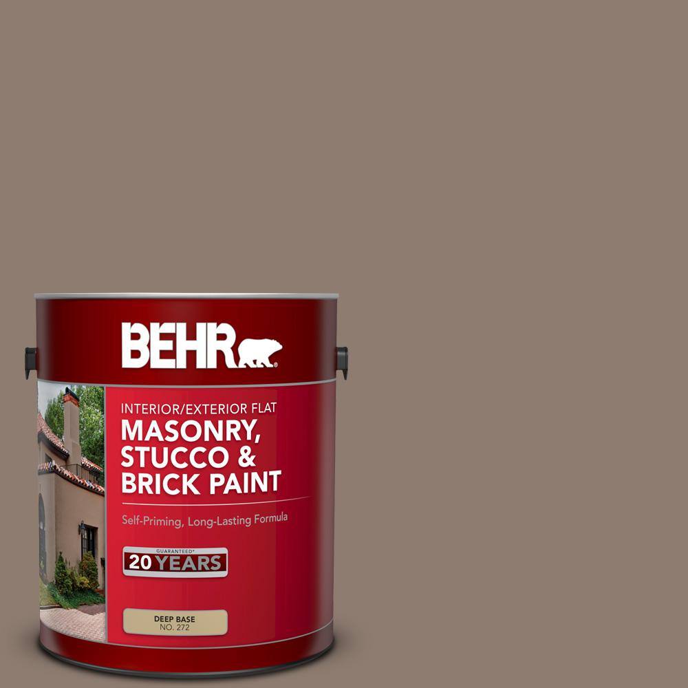 1 gal. #N180-5 Bridle Leather Flat Interior/Exterior Masonry, Stucco and Br
