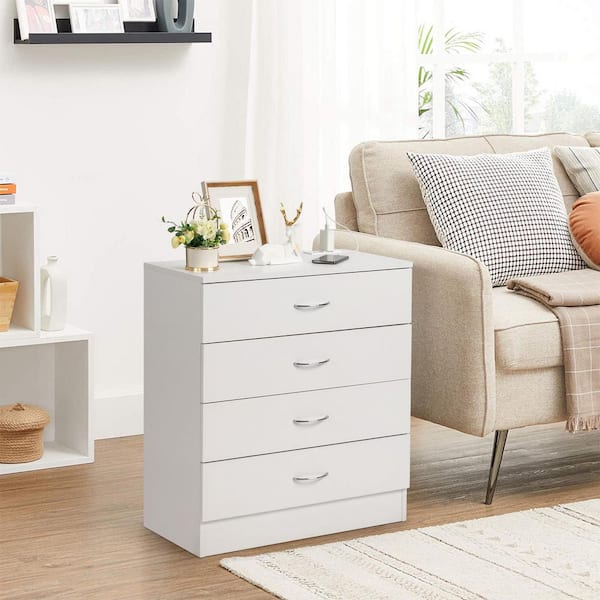 Karl home White 4 Drawer 25. 98 in. Wide Chest of Drawers