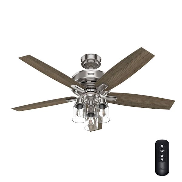 Hunter Ananova 52 in. Indoor Brushed Nickel Smart Ceiling Fan with Light Kit and Remote Included