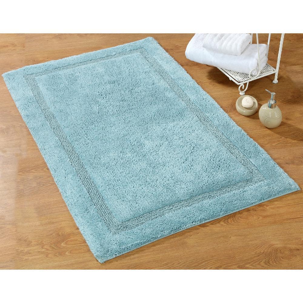 Arctic Blue Regency Cotton 36"x24" Bath Mat