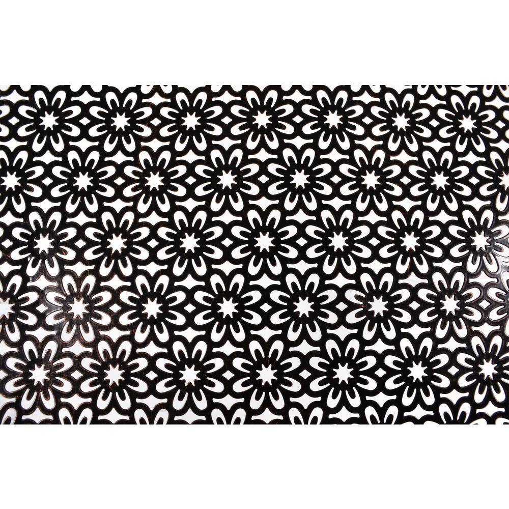 Close-up detail of the geometric weave pattern on the chair back.