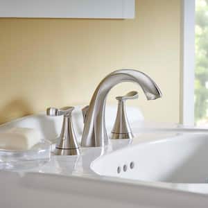 Chatfield 8 in. Widespread 2-Handle Bathroom Faucet in Brushed Nickel