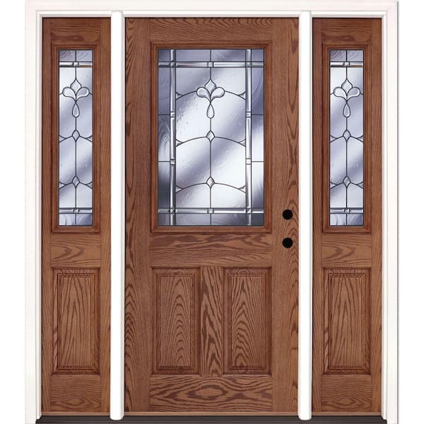 Full/Half Lite Fiberglass Patio Prehung Double Door Unit with Pet