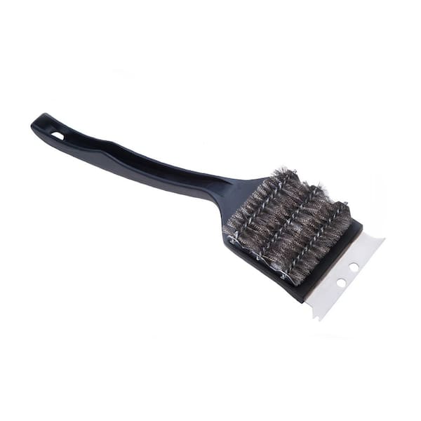 CCB-100 3-Sided Grill Cleaning Brush - Heavy Duty Triangular Bristle Brush with Scraper