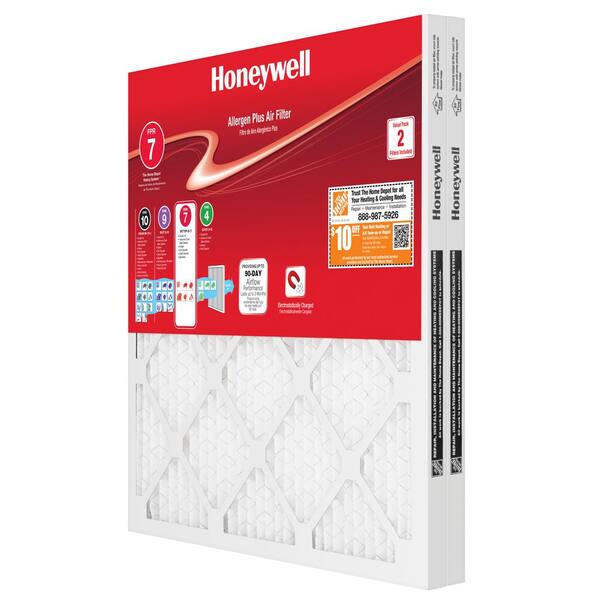 Honeywell 23-1/2 x 23-1/2 x 1 Allergen Plus Pleated MERV 11 - FPR 7 Air Filter (2-pack)