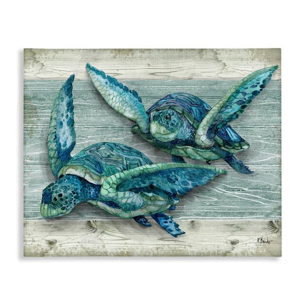 Northpoint Sea Turtles Sealife by Paul Brent Unframed Graphic Art Print Animal 30 in. x 24 in.
